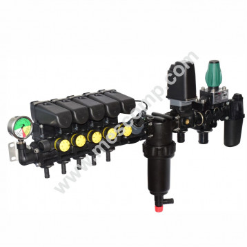 300 l/min Elektroverteiler für Sprühcomputer mit Tecomec Durchflussmesser - Tecomec