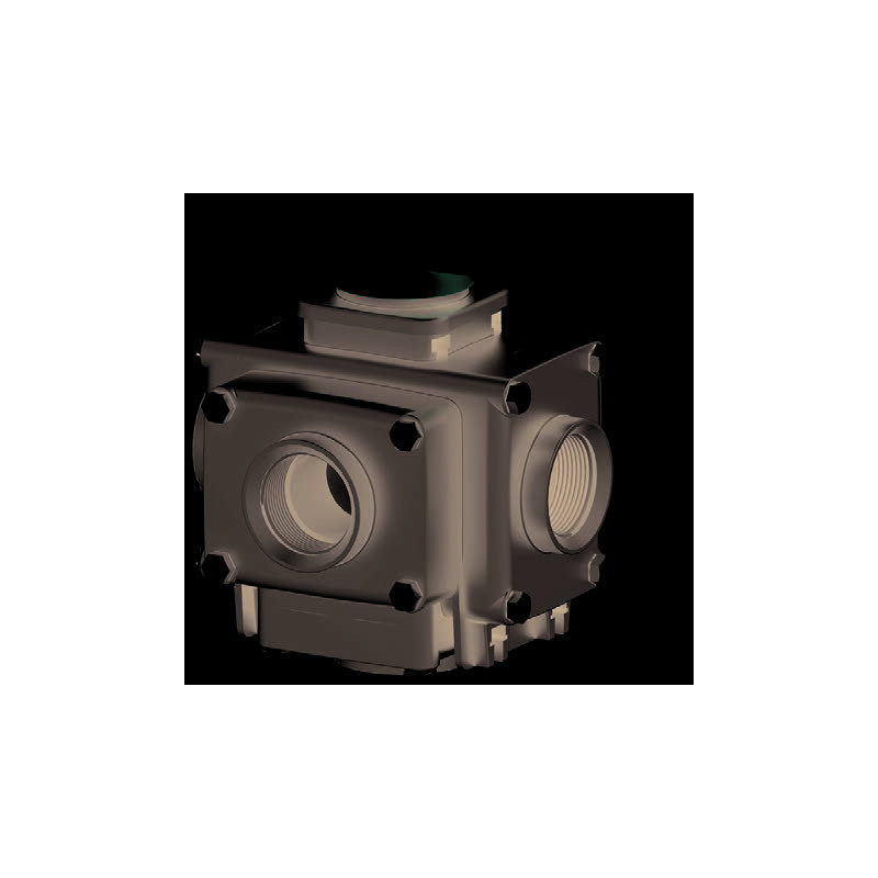 1 1/2" Vierwege-Kugelhahn