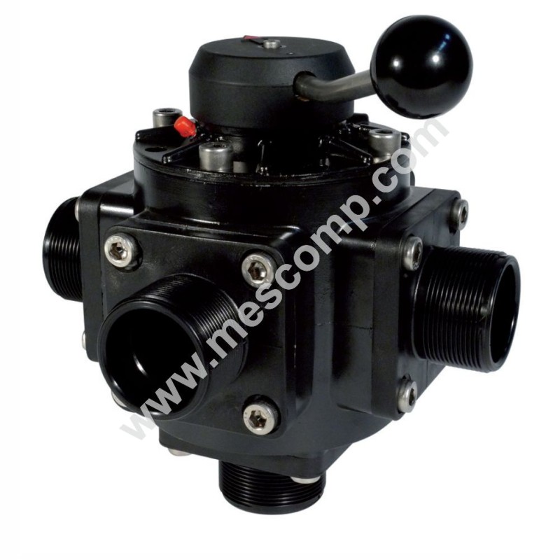 Polmac 2" Fünfwege-Aluminium-Kugelhahn