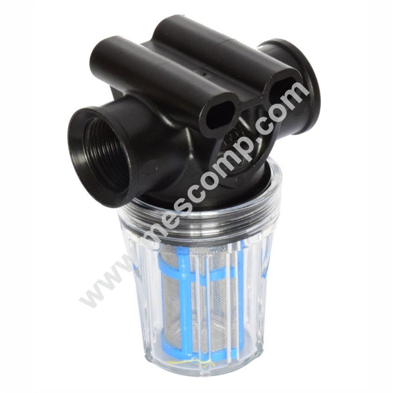 Plexiglas-Inline-Filter 55 l/min, 3/4", 50 Mesh