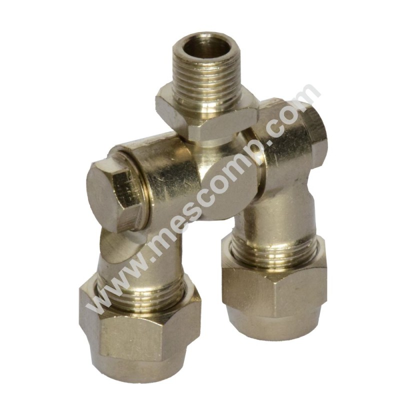 Double swivel male nozzle holders 1/4” with 3/8” fly nut