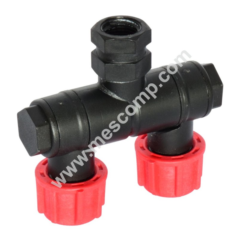Double swivel male nozzle holders 1/4” with 3/8” fly nut