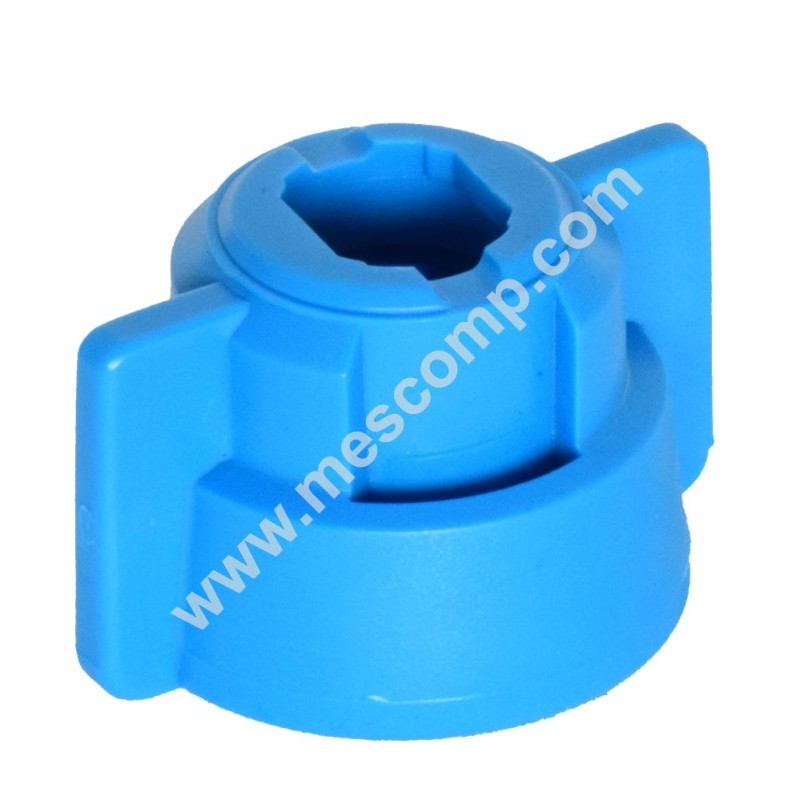 Blaue Radkappe 8/10 mm