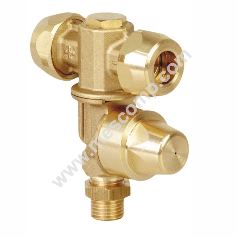 Brass double nozzle holder, male thread, Ø 18