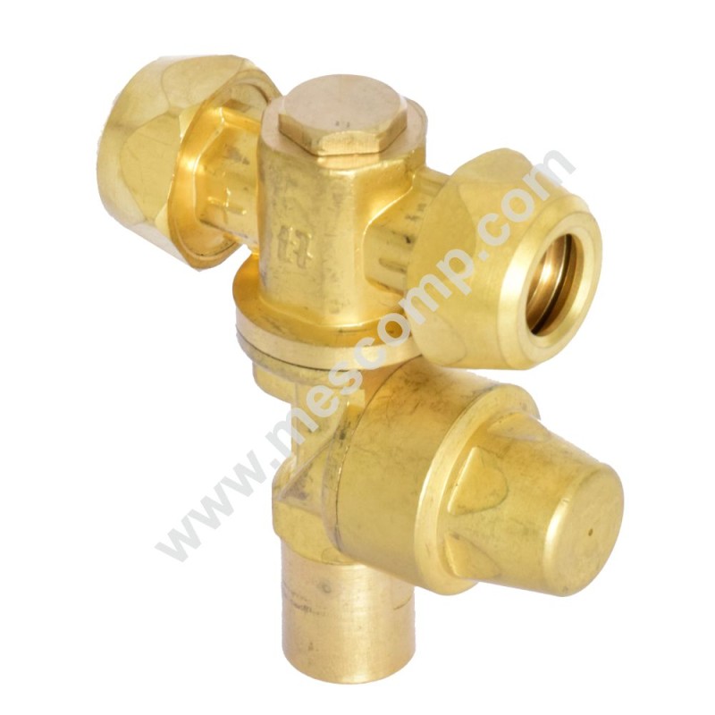 Brass double nozzle holder, female thread, Ø 18