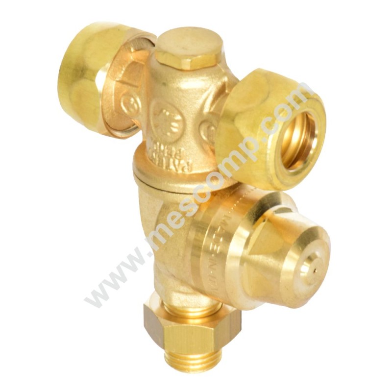 Brass double nozzle holder, male thread, Ø 18