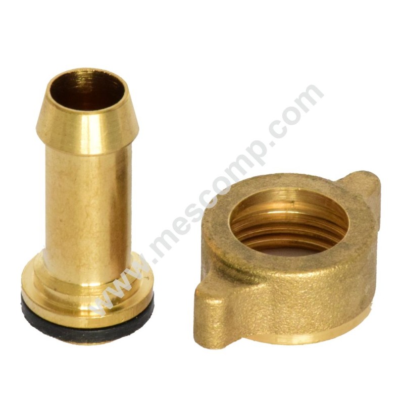 Hose tail 13 mm / 1/2” with fly nut