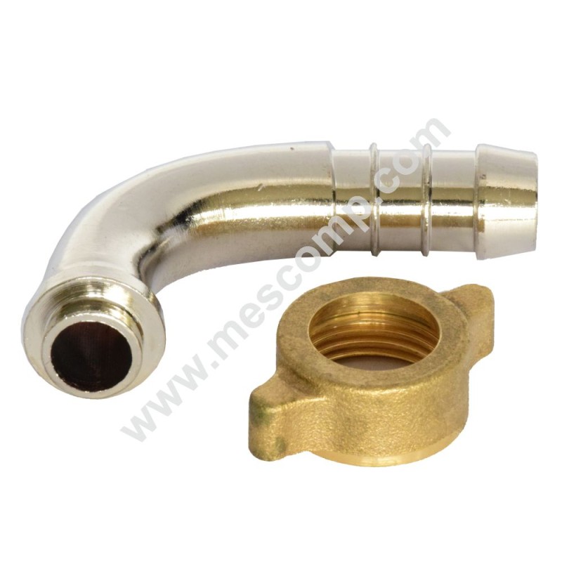 90° Hose tail 13 mm / 1/2” with fly nut