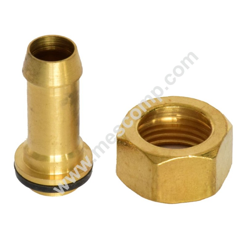 Hose tail 13 mm / 1/2” with nut