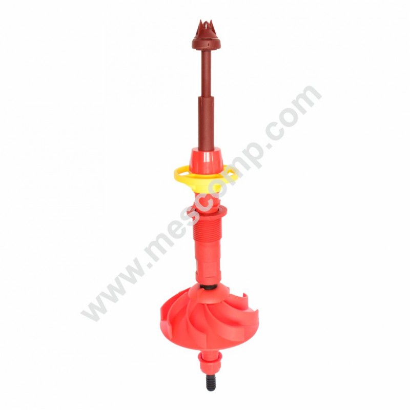 Zentrifugalmischer mit Flaschenwaschanlage und Ventil