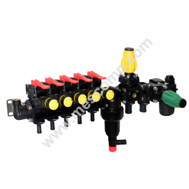 Manual sprayer control unit with electric main valve
