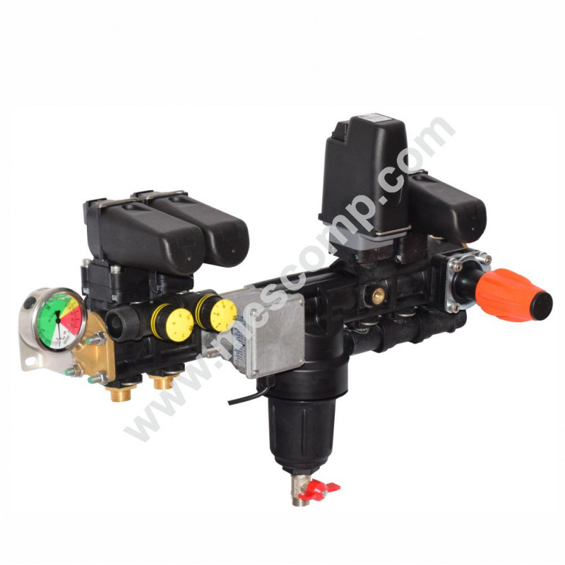 Orchard Elektroverteiler für Sprühcomputer mit Orion Durchflussmesser - Tecomec