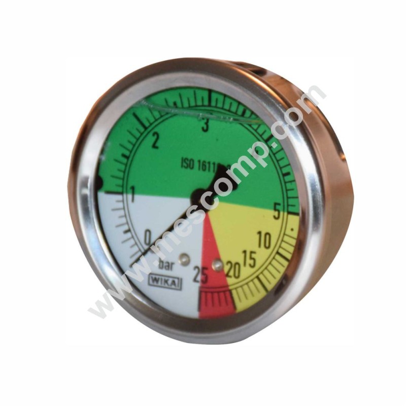 Glicerin isometric pressure gauges 5/25 Bar – back connection